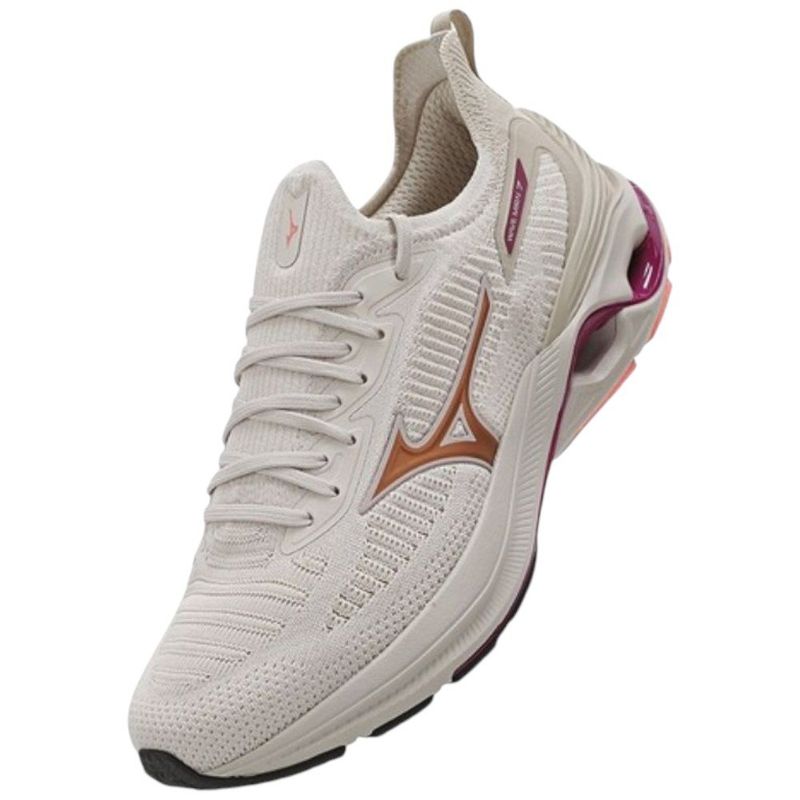 tênis de corrida feminino n° 36 mizuno wave mirai 7 arenito bronze (mp)