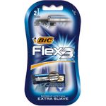 aparelho de barbear bic flex3 extra suave 2 unidades
