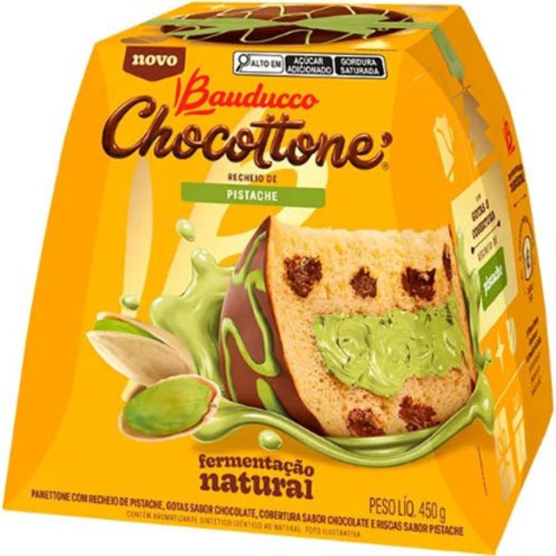 panettone bauducco chocottone pistache 450g