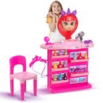 brinquedo penteadeira meg com cadeira magic toys rosa 8067