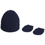 kit bebê rn pimpolho 1 touca 1 par de luvas marinho 62402 (mp)