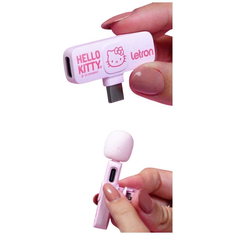 microfone lapela letron sem fio hello kitty (mp)