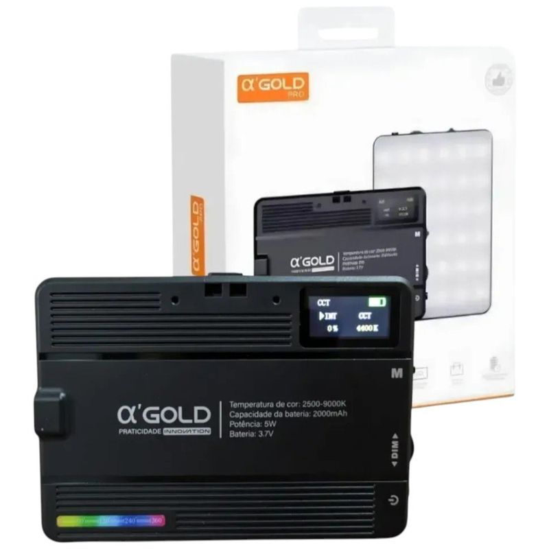 luz de led portátil a'gold para celular 5w (mp)