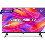 smart tv 43" aoc fhd com roku 43s5155/78g