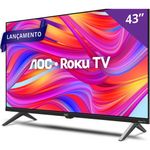 smart tv 43" aoc fhd com roku 43s5155/78g
