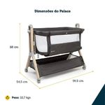 berço co-bed safety 1st palace grey (mp)