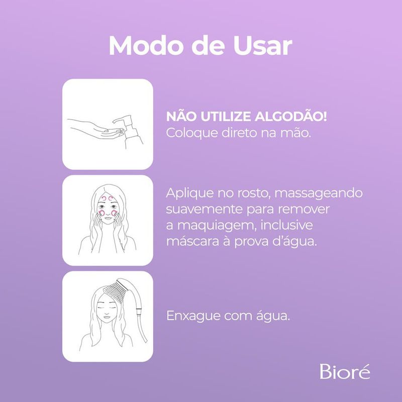 óleo de limpeza bioré demaquilante 150ml