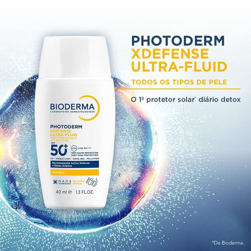 protetor solar bioderma photoderm xdefense ultra-fluid invisible fps50+ 40ml