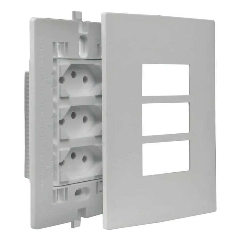tomada monobloco tripla ilumi 20a 250v i9 branco 94124 (mp)