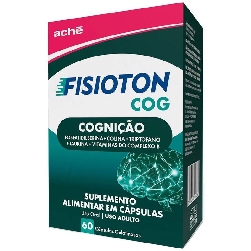 fisioton cog cognição 60 cápsulas polivitamínico aché