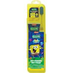 kit viagem gum bob esponja escova dental + fio dental 20m + gel dental 50g cores sortidas