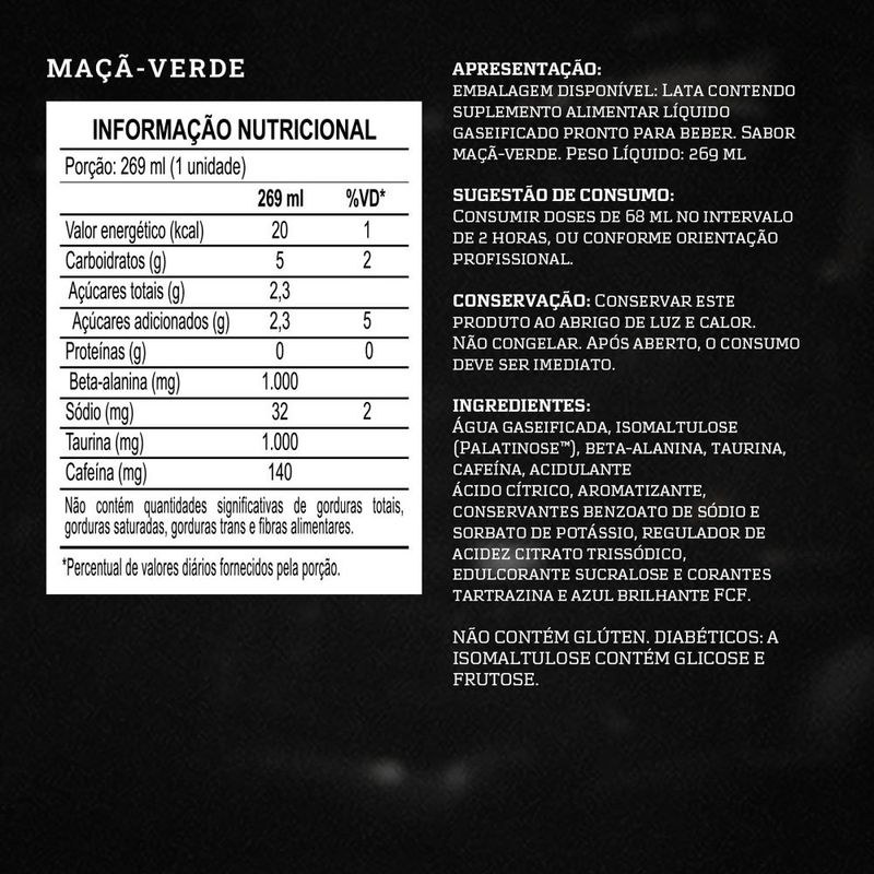 évora pw drink darkness sabor maçã verde 269ml