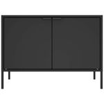 armário balcão baixo itatiaia smart aço preto matte 51x70x35cm (mp)