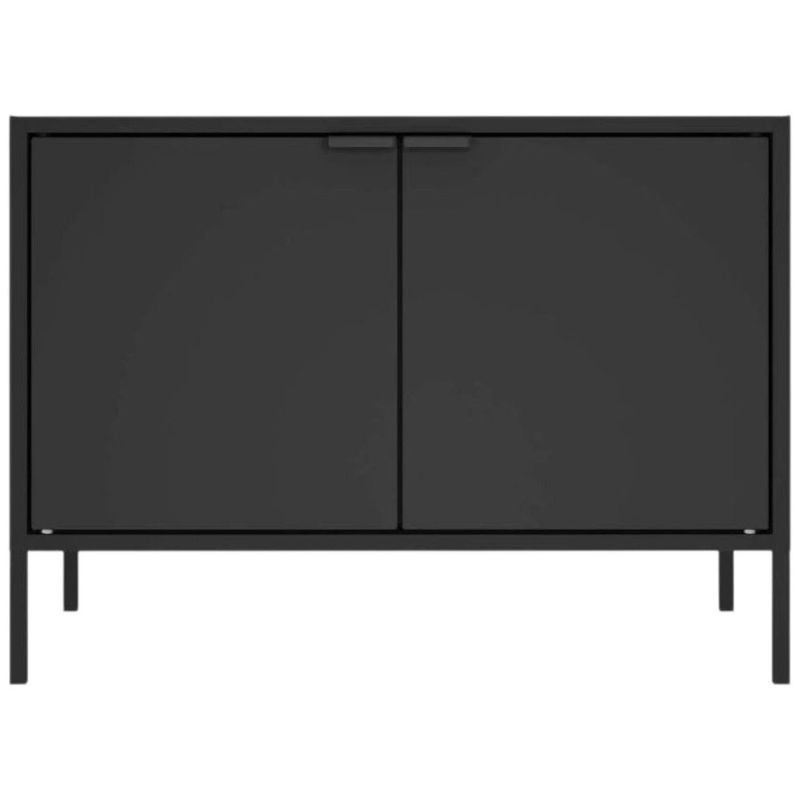 armário balcão baixo itatiaia smart aço preto matte 51x70x35cm (mp)
