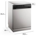 lava-louças electrolux 14 serviços com programa lava e seca 50' inox ls14e