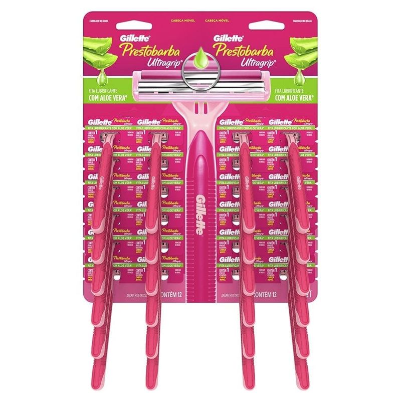 aparelho prestobarba gillette ultragrip feminino 24 unidades