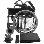 cadeira de rodas aço dobrável até 120 kg d400 dellamed