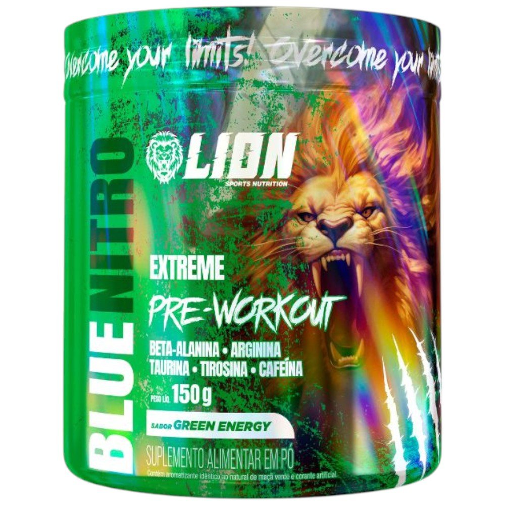 Pré-Treino Lion Sports Blue Nitro Extreme Green Energy 150g (MP)