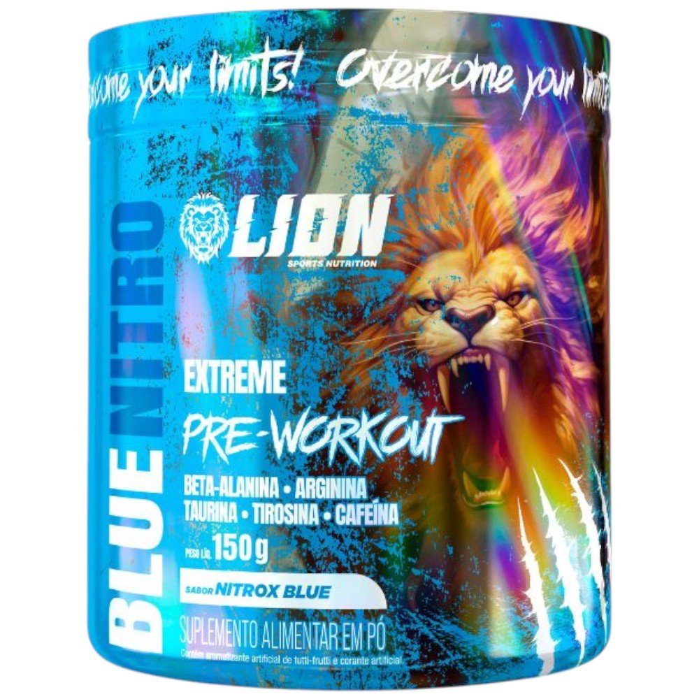 Pré-Treino Lion Sports Blue Nitro Extreme Nitrox Blue 150g (MP)