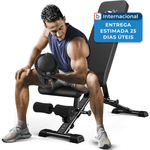 banco de musculação ajustável e dobrável flybird preto a-mbi