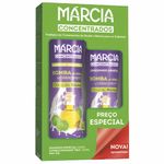 kit shampoo 325ml + condicionador 200ml márcia bomba de força e crescimento óleo de rícino