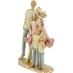 estátua decorativa família concepts life dourado 437-4220167