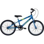 bicicleta track aro 20 masculina modelo cometa sem marcha azul