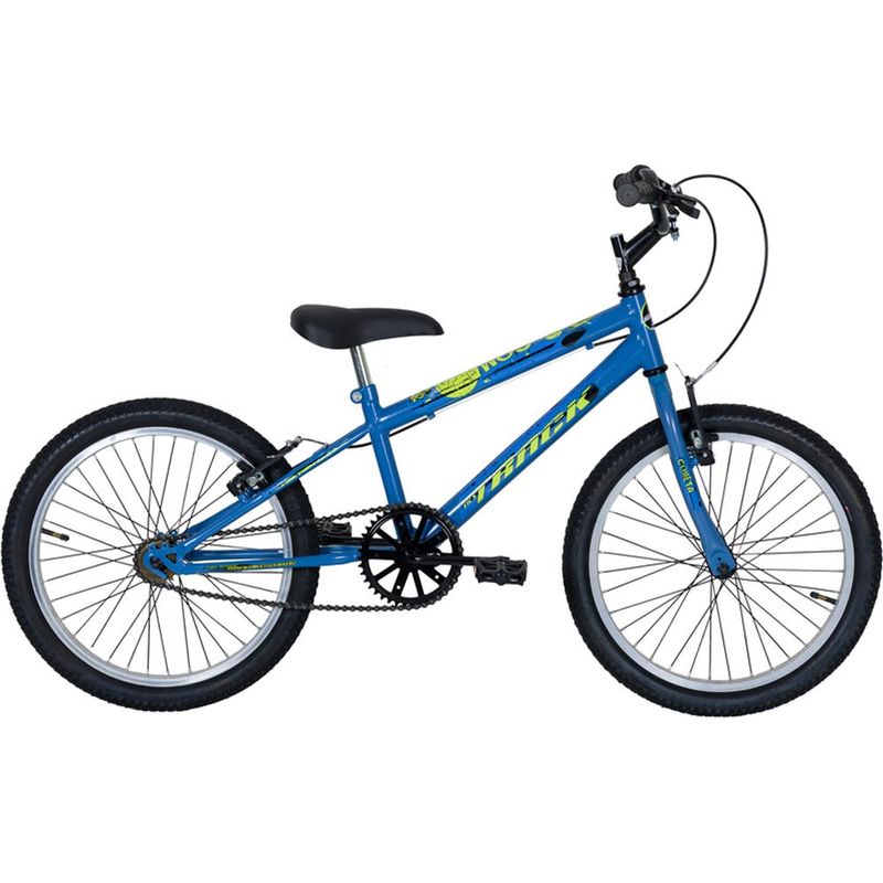 bicicleta track aro 20 masculina modelo cometa sem marcha azul