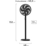 ventilador de coluna electrolux 40cm efficient duoforce air+ efs40 cinza