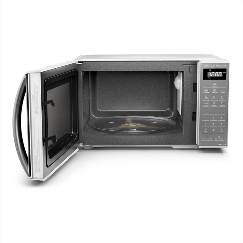 forno micro-ondas panasonic 21 litros espelhado 127v branco nn-st27lwrun