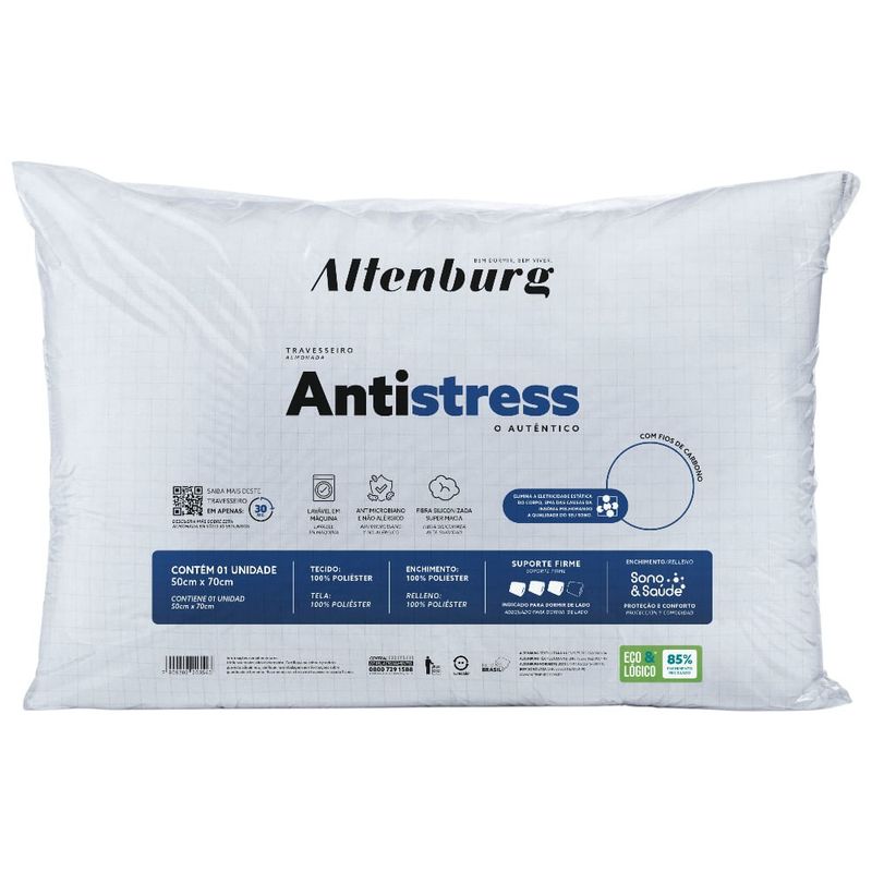 travesseiro antistress altenburg 50x70cm branco (mp)