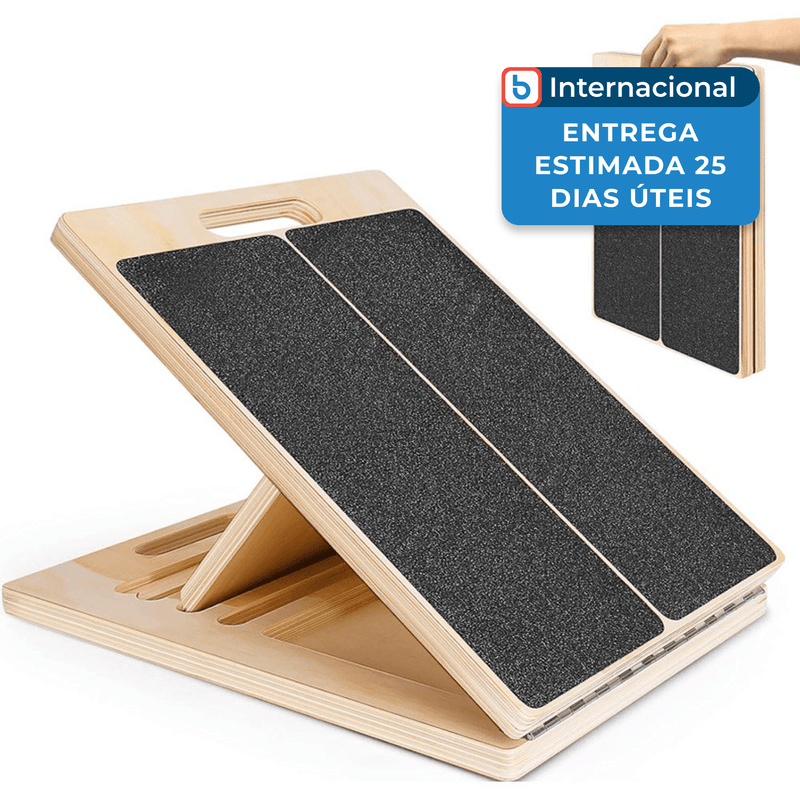 prancha inclinada de madeira portátil norbase preto a-mbi