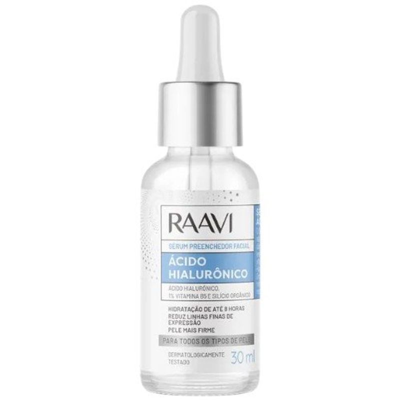 sérum facial preenchedor raavi ácido hialurônico 30ml (mp)