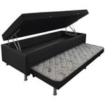 bicama box baú solteiro marjom iara premium preto 62x188x88cm (mp)