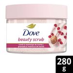 sabonete esfoliante corporal dove beauty scrub romã e manteiga de karité 280g