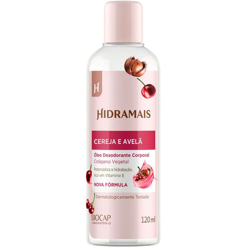 óleo desodorante corporal hidramais cereja e avelã 120ml