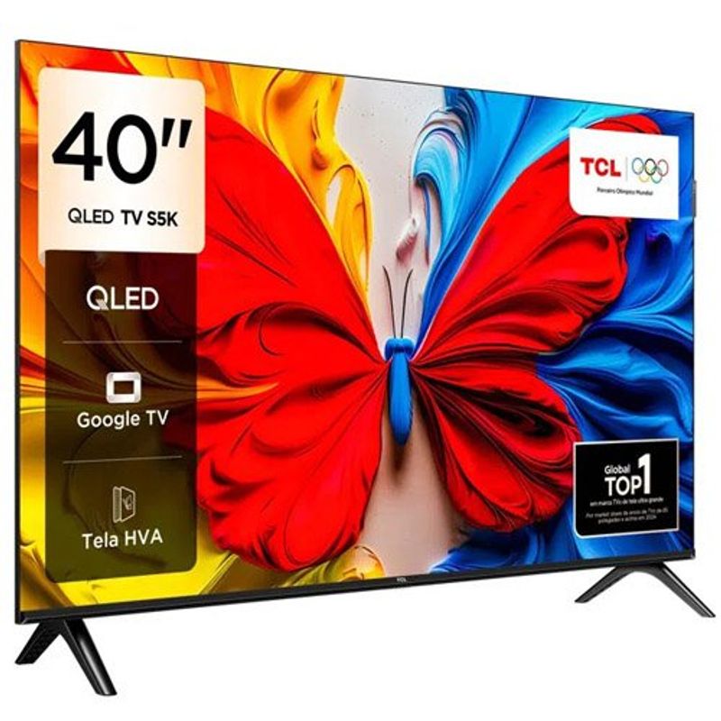 smart tv 40" tcl qled com google tv 40s5k