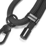 cordão universal geonav ajustável preto com metal preto 1,6 metros