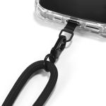cordão universal geonav ajustável preto com metal preto 1,6 metros