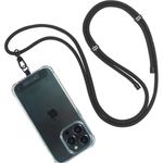 cordão universal geonav ajustável preto com metal preto 1,6 metros