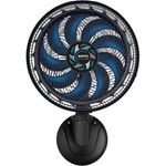 ventilador de parede arno 40cm x-treme 9 force breeze preto e azul ve9p