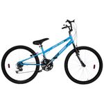 bicicleta cairu aro 24 rebaixada 21 velocidades flash boy azul (mp)