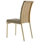 conjunto 2 cadeiras carraro wave marrom e dourado 1754