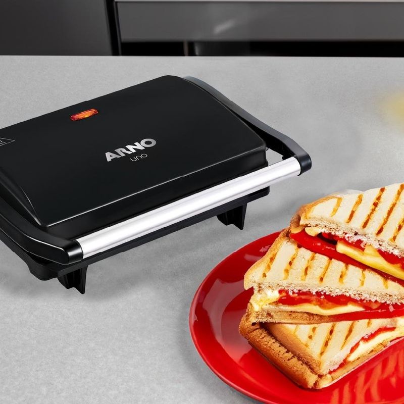 sanduicheira e grill arno compact uno 127v preto gpto