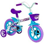 bicicleta infantil track aro 12 arco íris verde e azul