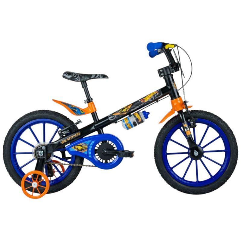 bicicleta infantil nathor hot wheels aro 16 60001