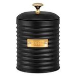 porta-café paramount de metal com tampa friso preto