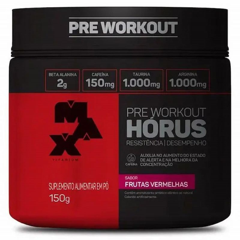 pré-treino max titanium horus frutas vermelhas 150g