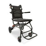 cadeira de rodas para transporte d90 dellamed até100kg assento 44cm preto