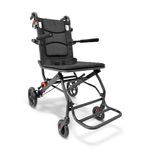 cadeira de rodas para transporte d90 dellamed até100kg assento 44cm preto